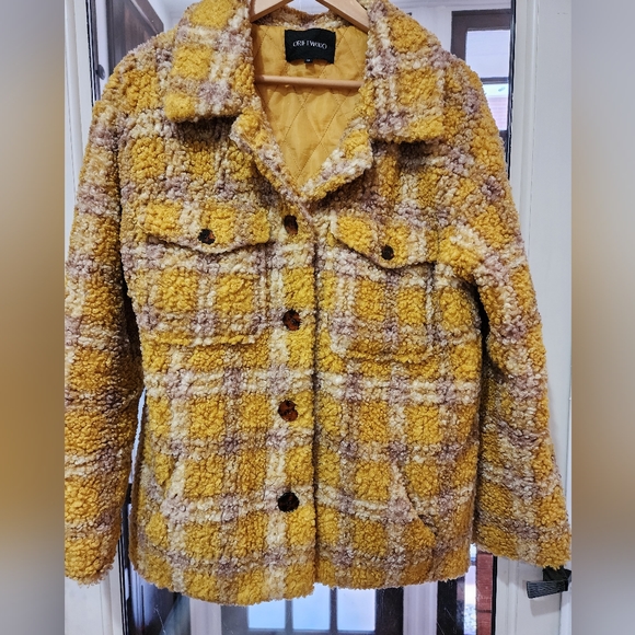 Driftwood Mustard Jenny Sherpa Coat - Picture 5 of 6